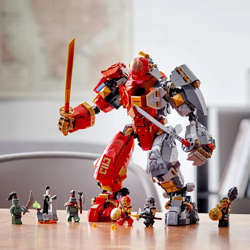 Vista 7 de LEGO NINJAGO Fire Stone Mech 71720 Kit de construcción con mecha ninja (968 piezas)