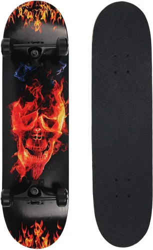 Vista 3 de NPET Pro - Patineta (Skateboard) completa de 31 pulgadas y 7 capas de arce canadiense. Patineta cóncava