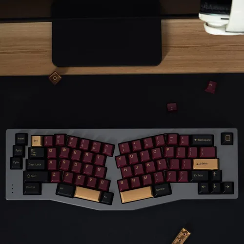 Vista 5 de Juego de teclas Samurai rojas de 173 teclas de perfil de cereza Doubleshot teclas personalizadas para Cherry MX Gateron Kailh Box Switches Mecánicos
