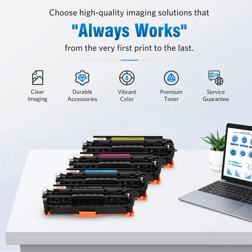 Vista 6 de ALLWORK Cartucho de tóner de repuesto compatible para HP 507X 507A CE400A CE400X CE401X CE402X CE403X uso para impresora HP Laserjet Enterprise