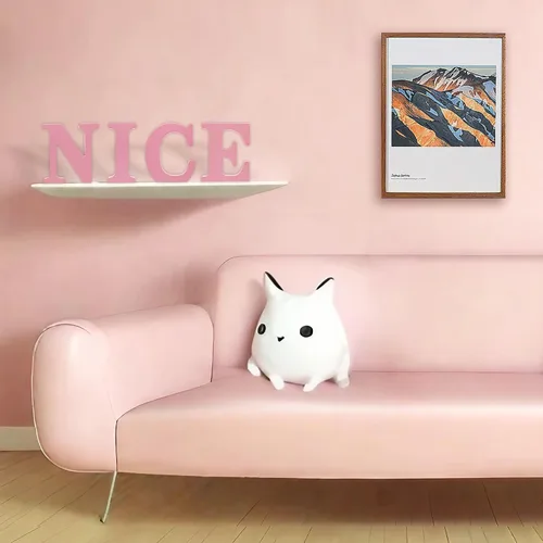 Vista 5 de Letras de madera rosa de 4 pulgadas, letras de madera sin terminar para decoración de pared, letras decorativas de pie en rodajas, decoración
