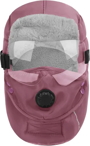 Vista 2 de Pasamontañas de invierno con forro polar resistente al viento y cubierta completa con gafas envolventes para la boca