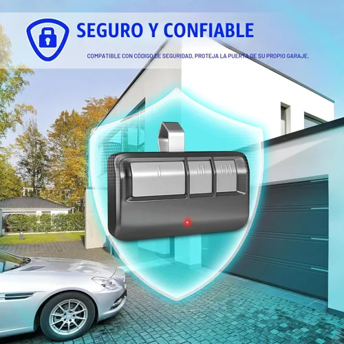Vista 5 de Control remoto universal para puerta de garaje para LiftMaster/Chamberlain/Craftsman, control remoto de puerta de garaje de repuesto con clip