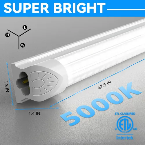 Vista 6 de SHOPLED Luz LED para tienda de 4 pies, 50 W 5000 K luz blanca diurna 8 pies 6000 K