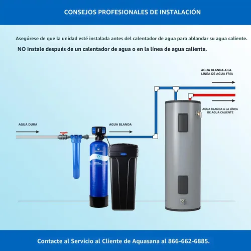 Vista 4 de Aquasana SimplySoft® Ablandador de agua de 40.000 granos - Reducción de agua dura para toda la casa - Sistema de tanque base y gabinete WH-SF40-BASE