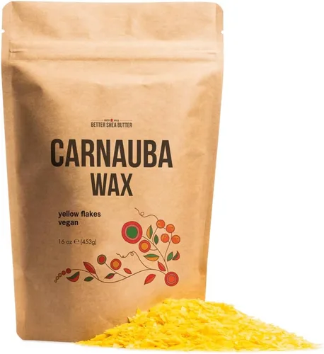Vista 9 de Copos de cera de carnauba para bálsamos, velas y cuidado de la piel Cera vegana natural, ingrediente para bálsamo labial, bálsamos y acabado