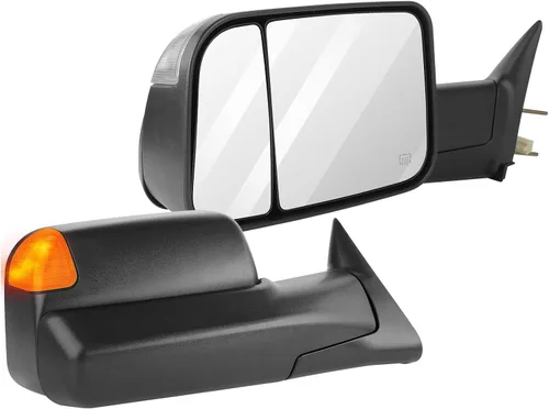 Vista 22 de Espejos de remolque para 1994-1997 para Dodge para Ram 1500 para Ram 2500 para Ram 3500 Modelos, espejos de remolque con espejos laterales