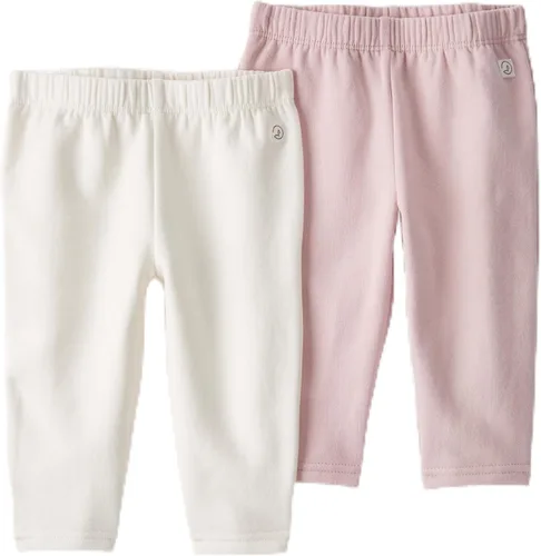 Vista 9 de Little Planet by Carter's Paquete de 2 pantalones acanalados unisex para bebé, hechos con algodón orgánico Manzanas Granate