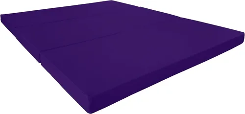 Vista 13 de Shikibuton Cama plegable en 3, espuma de alta densidad de 1.8 lbs, tamaño Twin, Full, Queen, colchones plegables. Turquesa