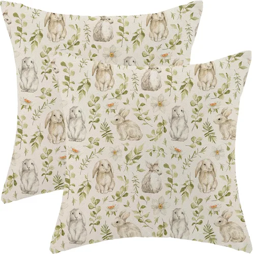 Vista 60 de Juego de 2 fundas de almohada de Halloween de 16 x 16 pulgadas, fundas de almohada de murciélagos negros y crema, fundas de cojín decorativas