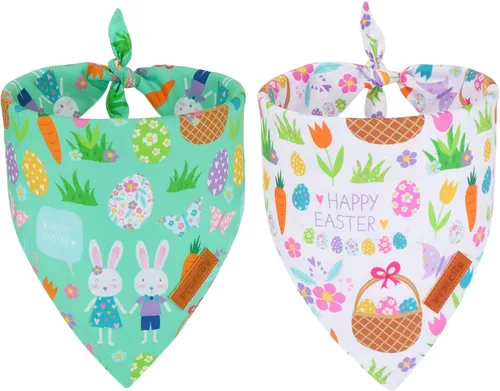 Vista 16 de PTDECOR Bandana de Navidad para perro, diseño de muñeco de nieve de Papá Noel, bufanda reversible para mascotas, diseño de triángulo rosa