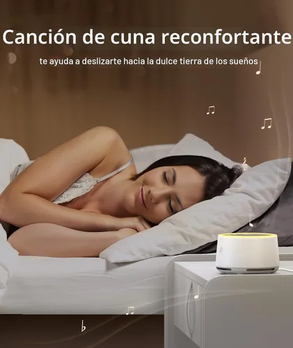 Vista 6 de Dreamegg D1 Máquina de Sonido para Bebé - Máquina de Ruido Blanco para Bebé con Luz Nocturna, 24 Sonidos de Alta Fidelidad, Temporizador y Función