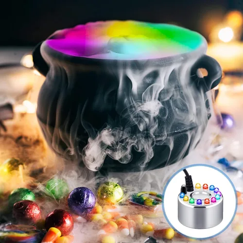 Vista 6 de Yaomiao 2 piezas de niebla de Halloween, pequeña máquina de niebla ultrasónica para fuente, nebulizador, agua, jardín, estanque, humidificador