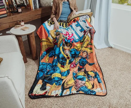 Vista 7 de Marvel Cobija de forro polar con funda de cómic de Comics X-Men 45 x 60 pulgadas