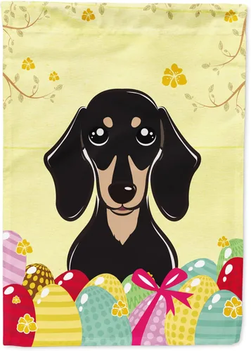 Vista 100 de Caroline's Treasures BB1920CHF - Bandera de caza de huevos de Pascua con diseño de bulldog francés, para casa, gran porche, para colgar en la pared