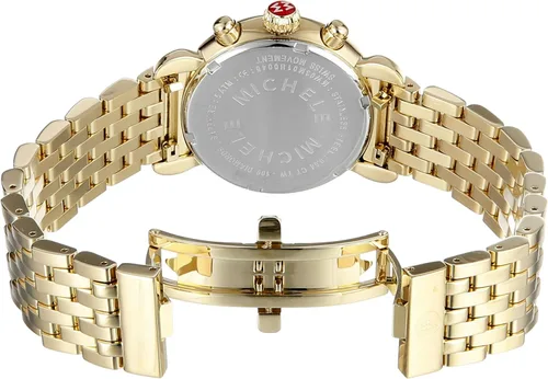 Vista 5 de MICHELE Reloj de oro de cuarzo suizo para mujer MWW03M000141 CSX-36 con pantalla analógica, Oro, Movimiento de cuarzo