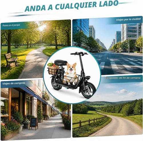Vista 13 de URBANMAX C1S Scooter eléctrico sentado, 550 W, 18.6 MPH, 20 millas Negro