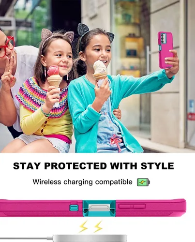 Vista 7 de AICase Funda para Galaxy A14 5G, resistente protección contra caídas, cuerpo completo, resistente a los golpes, a prueba de polvo, militar