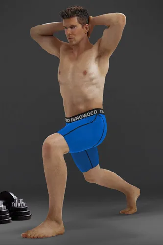 Vista 6 de Isnowood - Pantalones cortos de compresión para hombre, ropa interior atlética de elastano, para ejercicio, correr