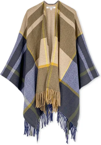 Vista 35 de Moss Rose Chal de viaje para mujer, capa tipo poncho de frente abierto para otoño e invierno