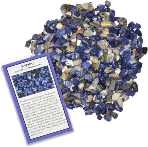 Vista 8 de Fantasia Materiales: 1 lb piedras con chip de Amazonita con tarjeta de identificación de Brasil