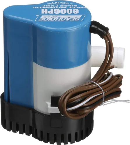 Vista 5 de Seachoice Bomba de sentina automática, 600 GPH, tamaño de manguera de 3/4 pulgadas, 2 amperios a 12 V CC