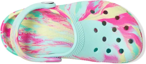 Vista 7 de Crocs - Zuecos clásicos para niños, diseño de teñido anudado jaspeado