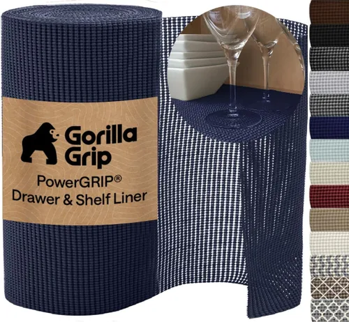 Vista 15 de GORILLA GRIP powerGRIP - Forro para estante de cajón y gabinete, agarre grueso y fuerte, forros no adhesivos que protegen armarios de cocina