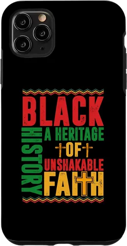 Vista 11 de Funda cristiana para iPhone 15 Heritage Of Unshakable Faith Black History Month