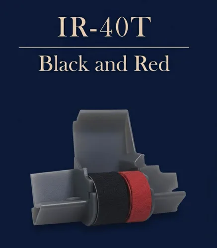 Vista 2 de IR-40T x [2 unidades] IR40T Cartucho de cinta de rodillo de tinta negra y roja de repuesto compatible con Canon P23-DH V, Casio HR-100TM, HR-150TM