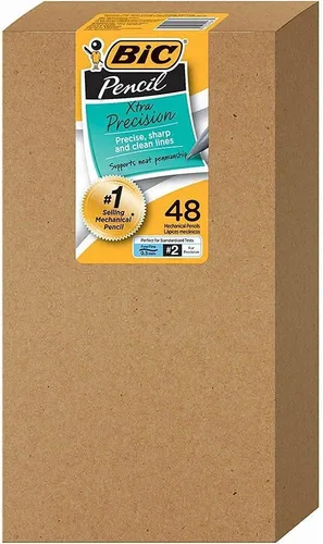 Vista 3 de BIC - Lápiz mecánico Xtra-Precision, barril metálico, punta fina (0.5 mm), 48