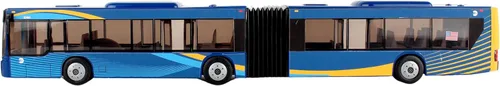 Vista 2 de Daron MTA Autobús de la Ciudad de Nueva York 16" Autobús Articulado RT8571 Juguete, Azul, Marrón