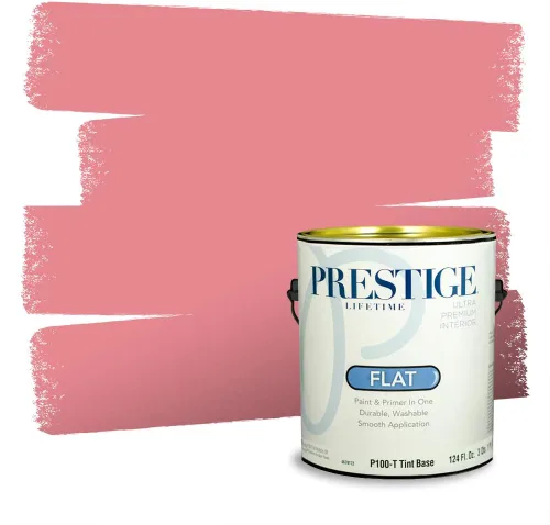 Vista 569 de Prestige Paints Pintura exterior e imprimación en uno, 1 galón, plano, coincidencia comparable de Valspar* Amber Rose*