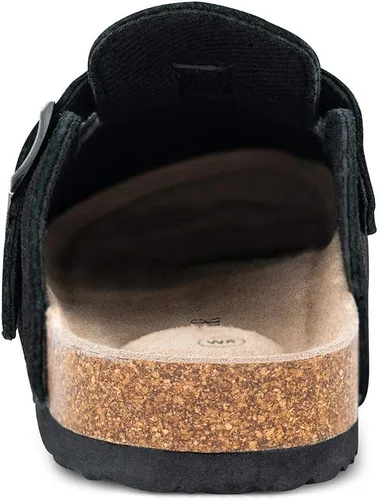 Vista 3 de Boston - Zuecos unisex de gamusa para, zapatos de tacón suave, zapatos de corcho para mujeres y hombres, suela antideslizante