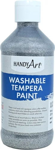 Vista 7 de Handy Art Pintura lavable con purpurina de 8 onzas, azul