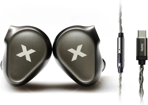 Vista 10 de DUNU Titan X IEMs - Auriculares para juegos, monitor intrauditivo de controlador dinámico de 0.394 pulgadas, auriculares IEM con cable de alta