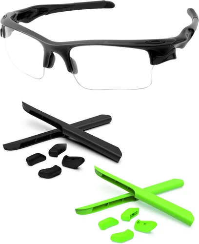 Vista 19 de Piezas de nariz de repuesto y calcetines de oreja Kits de goma para Oakley Fast Jacket OO9097/Fast Jacket XL OO9156 Negro