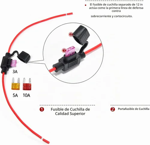 Vista 4 de EWAY Adaptador de corriente de 12 voltios para encendedor de cigarrillos GM Chevrolet Buick/arnés de cable para agregar dispositivo de radio CB