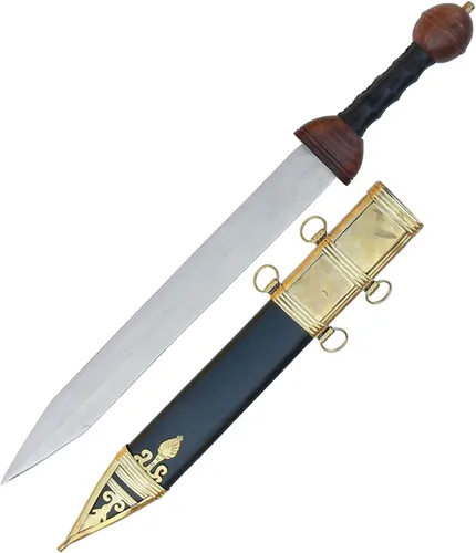 Vista 6 de Armory Replicas Colección de réplicas de espada corta y gladio romano con cuchillas de acero, vainas de cuero y diseños históricos
