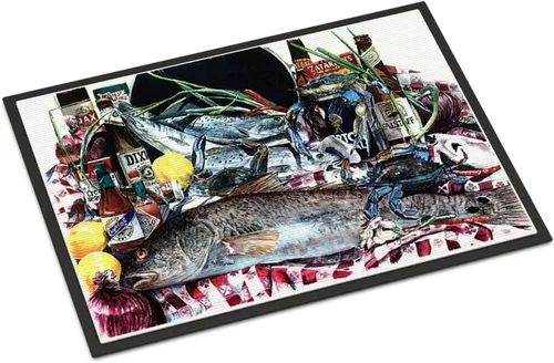 Vista 20 de Caroline's Treasures 1006MAT Pass Bait Shop - Felpudo de 18 x 27 pulgadas, para interiores y exteriores, para entrada, antideslizante, lavable