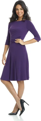 Vista 2 de Rekucci - Vestido ajustado y acampanado con mangas 34 para mujer