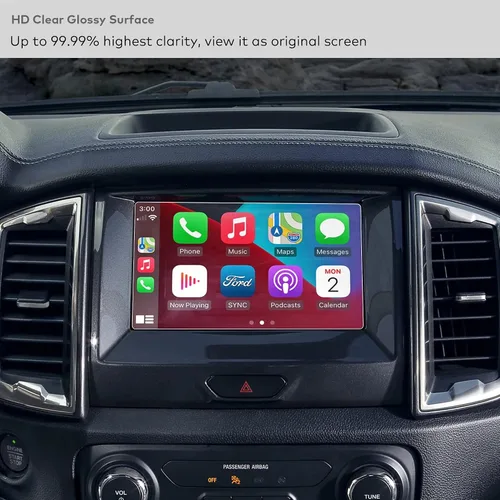 Vista 4 de Protector de pantalla de vidrio templado para Ford Ranger XLT/LARIAT Sync3 2019, 2020, 2021, 2021, 2022, 2023, pantalla táctil de 8 pulgadas [9H]