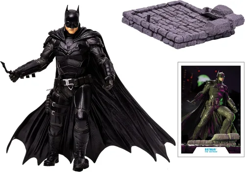 Vista 2 de McFarlane Multiverse The Batman de la película de Batman - Figura de lujo de 12 pulgadas, multicolor (el estilo de la figura puede variar)