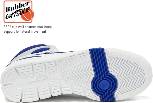Vista 5 de Avia 821 - Tenis altos para hombre, para interiores o exteriores, zapatos de baloncesto para hombre, tallas 7 a 16, zapatos retro de caña alta