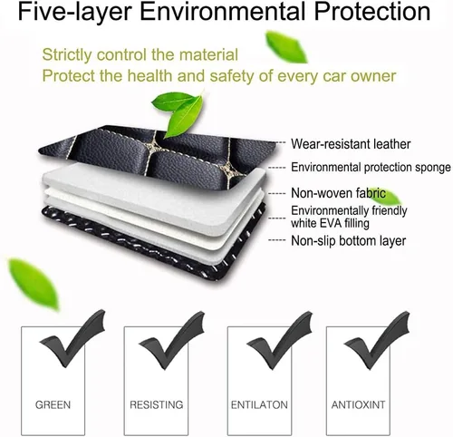 Vista 7 de WSNDY for Nissan Null 2017 2018 2019 2020 2021 2022 2023 Car Rear Trunk Mat Leather Full Coverage Waterproof Boot Liner Mats Carpets Protector Pad