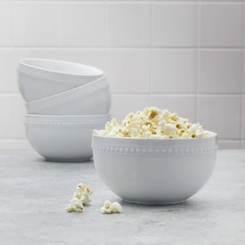 Vista 7 de Everyday White Tazones de sopa y cereales de porcelana de 26 onzas