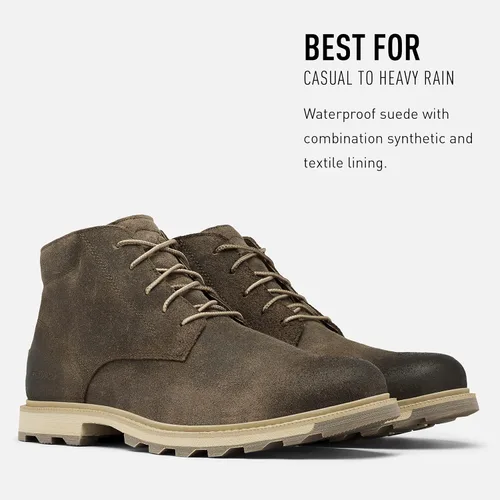 Vista 4 de SOREL Madson Chukka WP - Botas de gamuza impermeables para hombre, Marrón