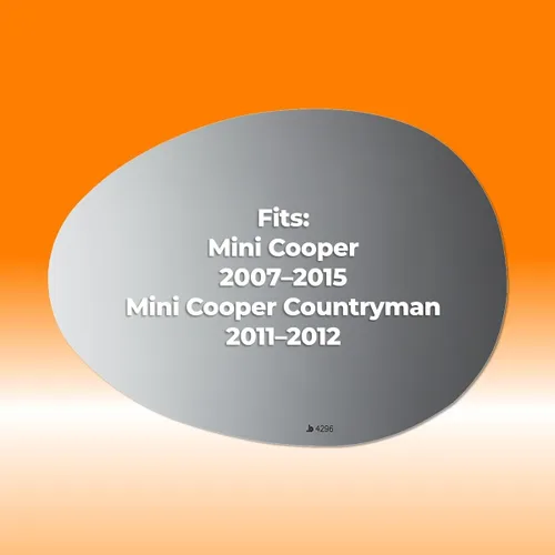 Vista 4 de Burco 4296 - Espejo de cristal plano sin calefacción, OEM # 51162755629, se adapta a Mini Cooper 2007-2015, Mini Cooper Countryman 2011, 2012, apto