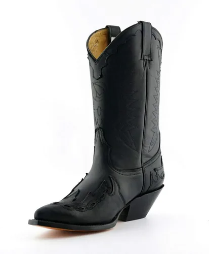 Vista 2 de Grinders Arizona HI - Botas de baile unisex de cuero cubano con tacón occidental