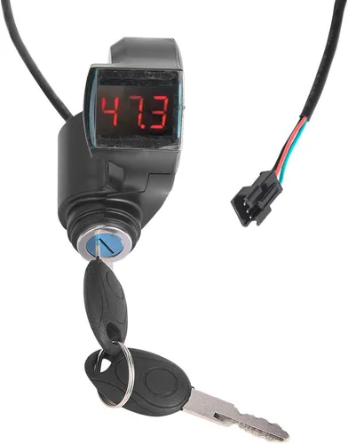 Vista 6 de Pantalla de voltaje E, acelerador eléctrico de pulgar eléctrico de plástico negro, pantalla digital de voltaje de batería, interruptor